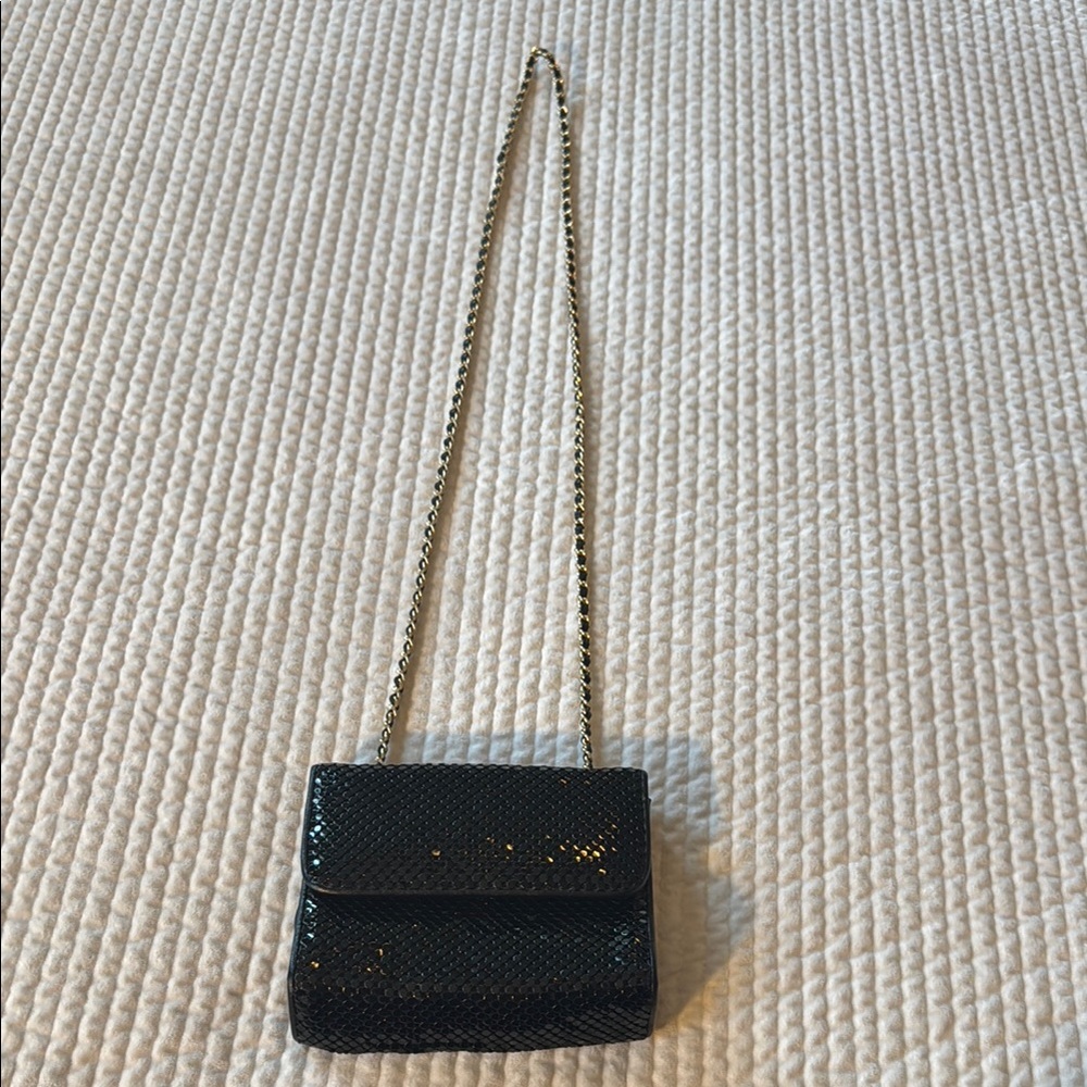 Elegant Black Chain Mesh Shoulder Bag Vintage